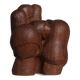 Abstract carved wood sculpture, Netherlands, 1980s