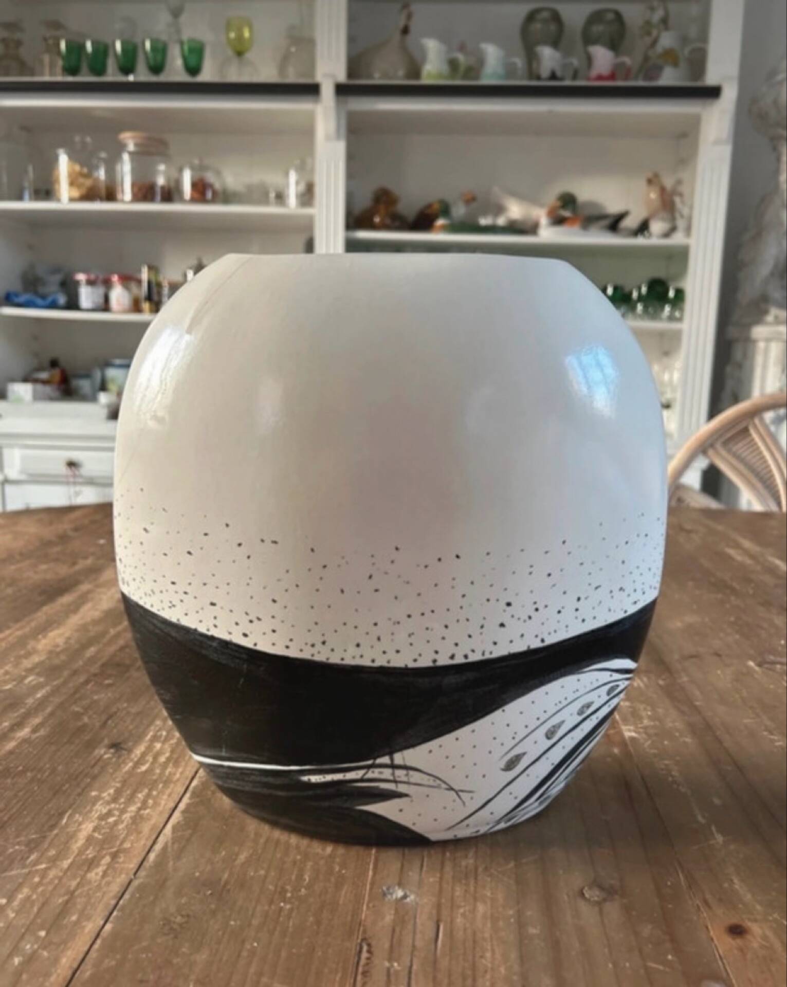 Vintage Greek style vase hand painted