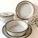 Rectangular stoneware dish, high-fired, Brenne pottery, 1970s-80s