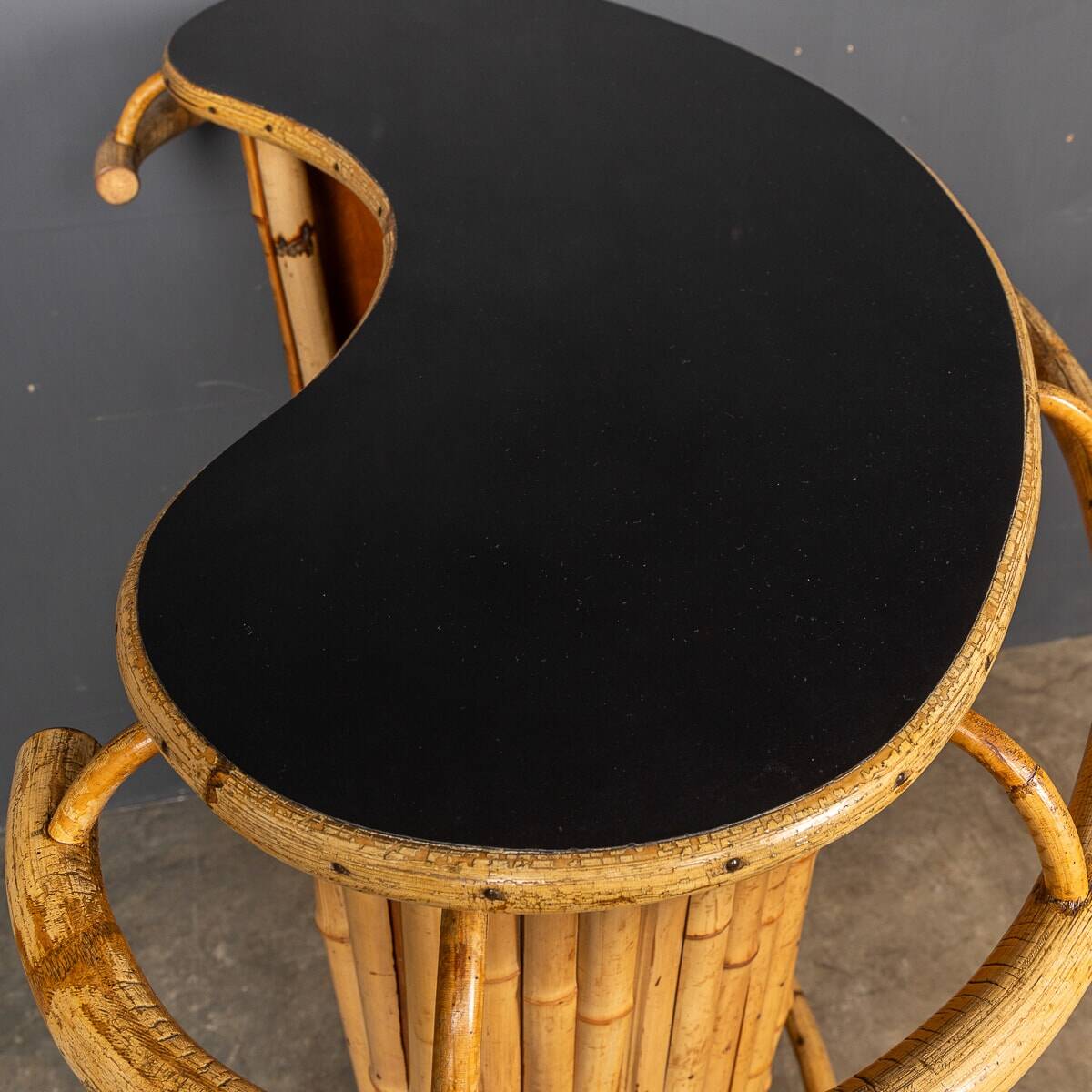 20thc italian standing bamboo tiki bar c.1960
