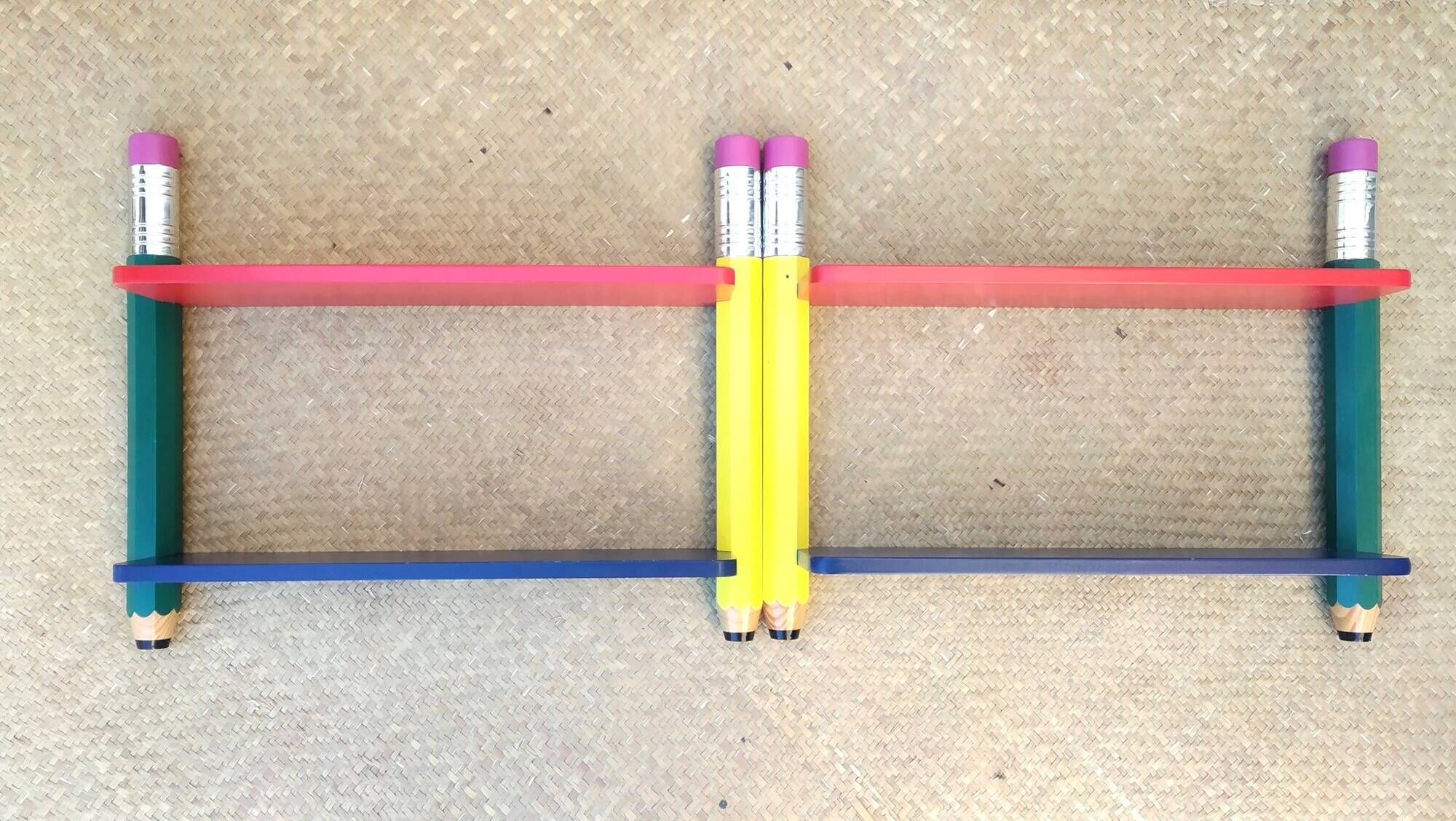 Small wall shelf for pencils Pierre Sala Clairefontaine collection 1980