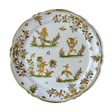 Polychrome glazed earthenware dish