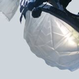 Wrought iron and art deco glass chandelier - Degué Workshops