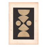 Collage on antique paper • C445 • Signed Eawy