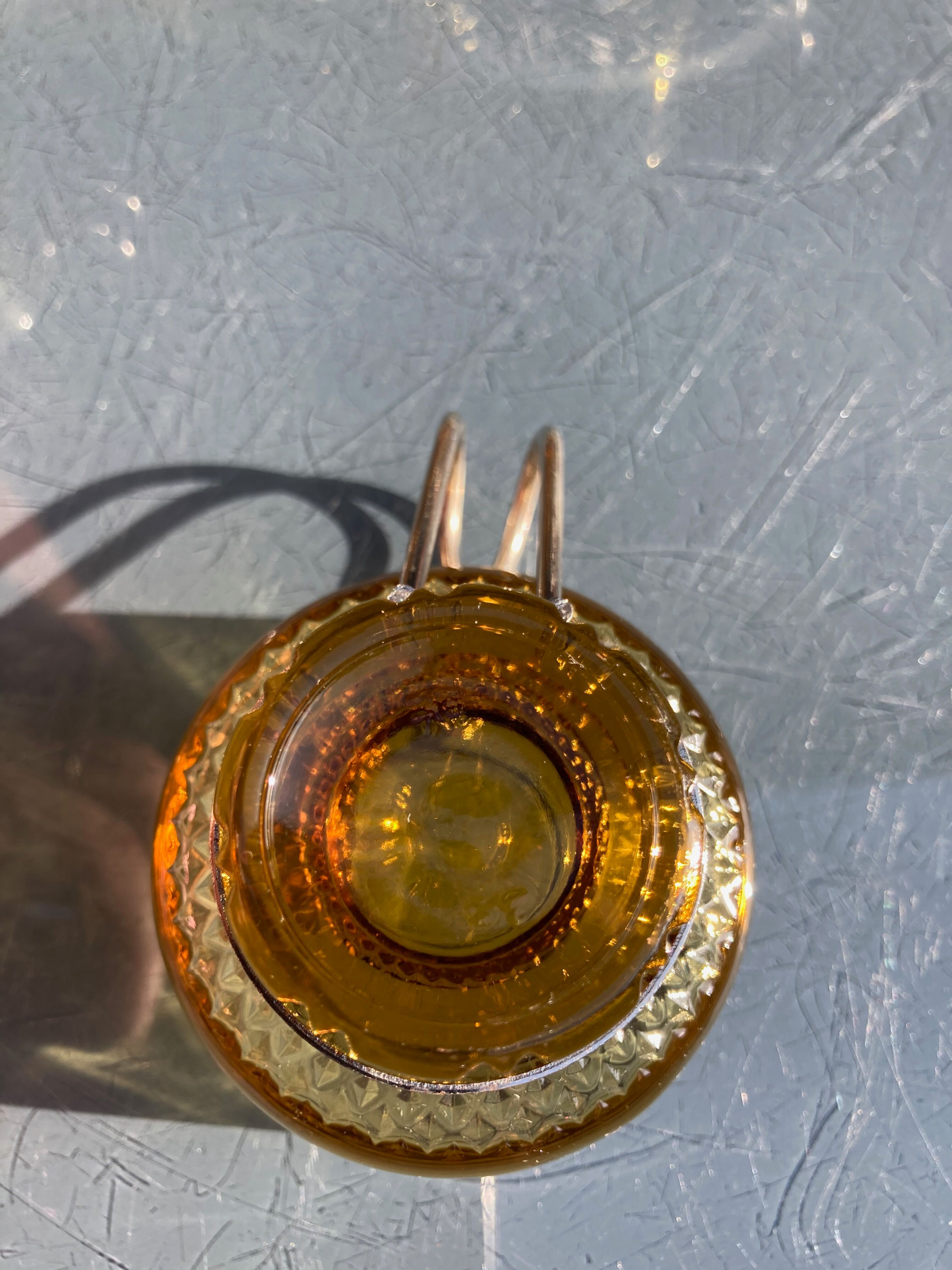 8 cups vintage steel and glass Italy