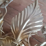 Golden brass flower wall lamp