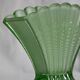 Art deco scallop vase with floral frog