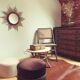 Vintage wood chair and folding cannage 60s