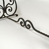 Coffee table in marble and wrought iron, circa 1940