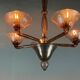 Venetian chandelier in amethyst Murano glass, circa 1920
