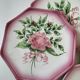 dessert plates and serving dish in earthenware – hand-painted decoration