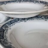 4 vintage earthenware soup plates, Morocco model