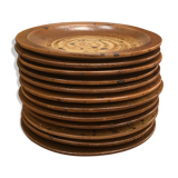 Sandstone dessert plates, 70s