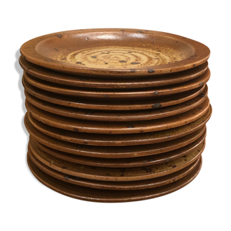 Sandstone dessert plates, 70s