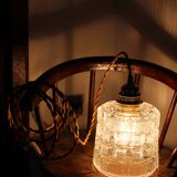 Moulded glass walk-in lamp