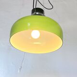 Green and white Murano pendant light, Italy 1970s