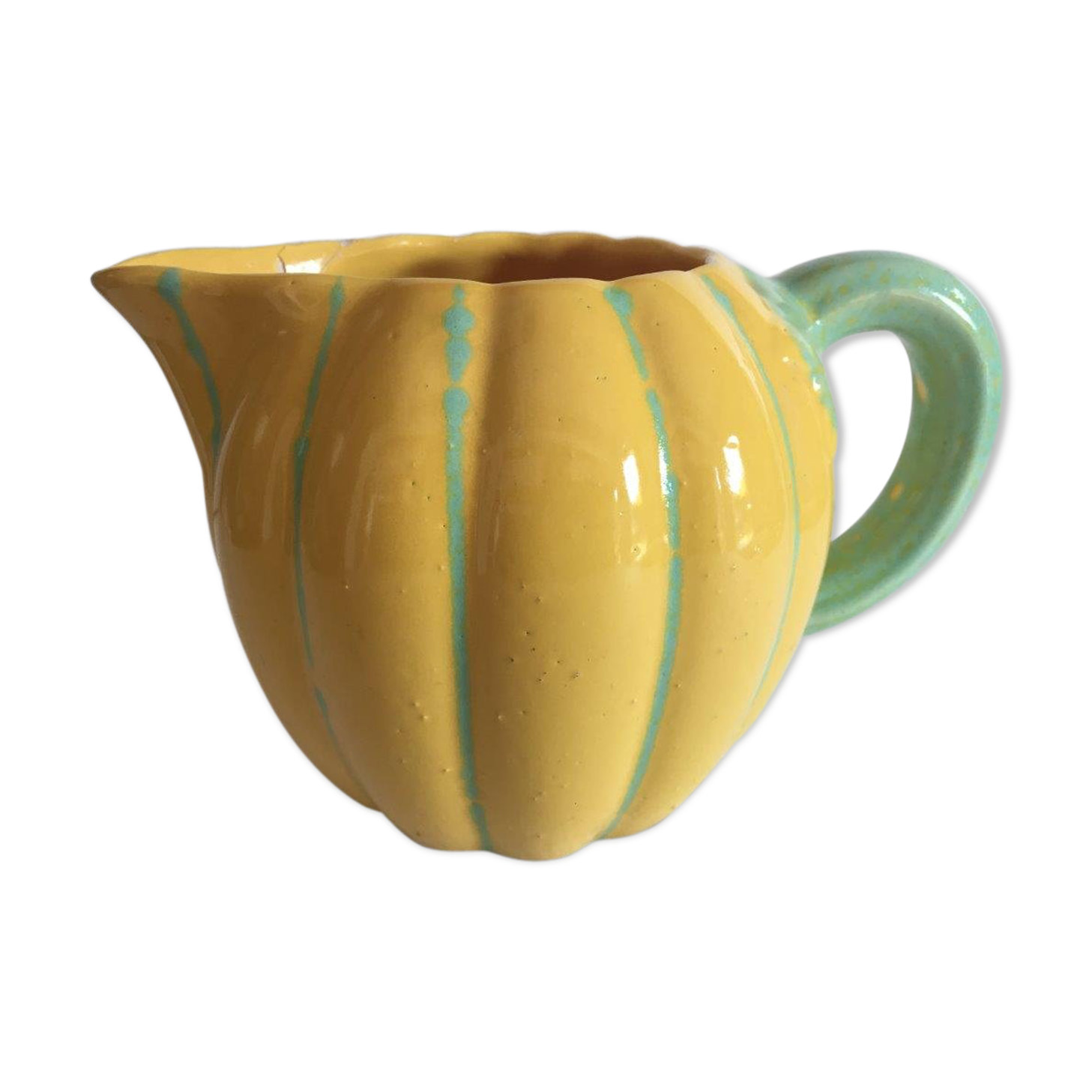 Pichet barbotine melon