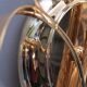 24 kt gold-plated tulip glass wall lamps Italian design 1970