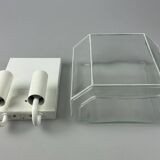 60s 70s wall lamp Glashütte Limburg Germany Glass & Metal Age Design