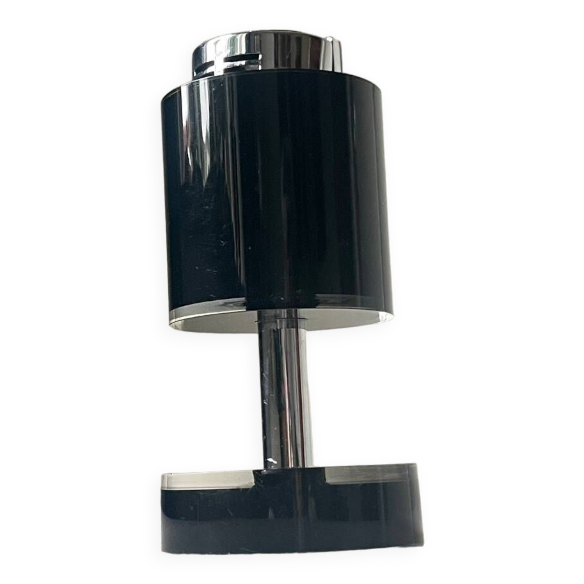 Vintage sarome japan table lighter in black plastic