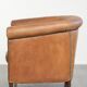 Vintage sheepskin club armchair in a beautiful light cognac colour