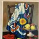 Oil on Canvas Still Life Gabriel Jutteau Vintage 1958