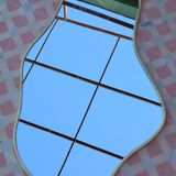 Miroir forme libre en laiton, fait-main
