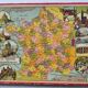 Jeu de patience puzzle France par département Saussine ancien