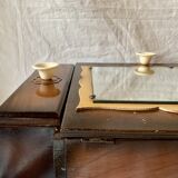 Small Art Deco wooden wall shelf