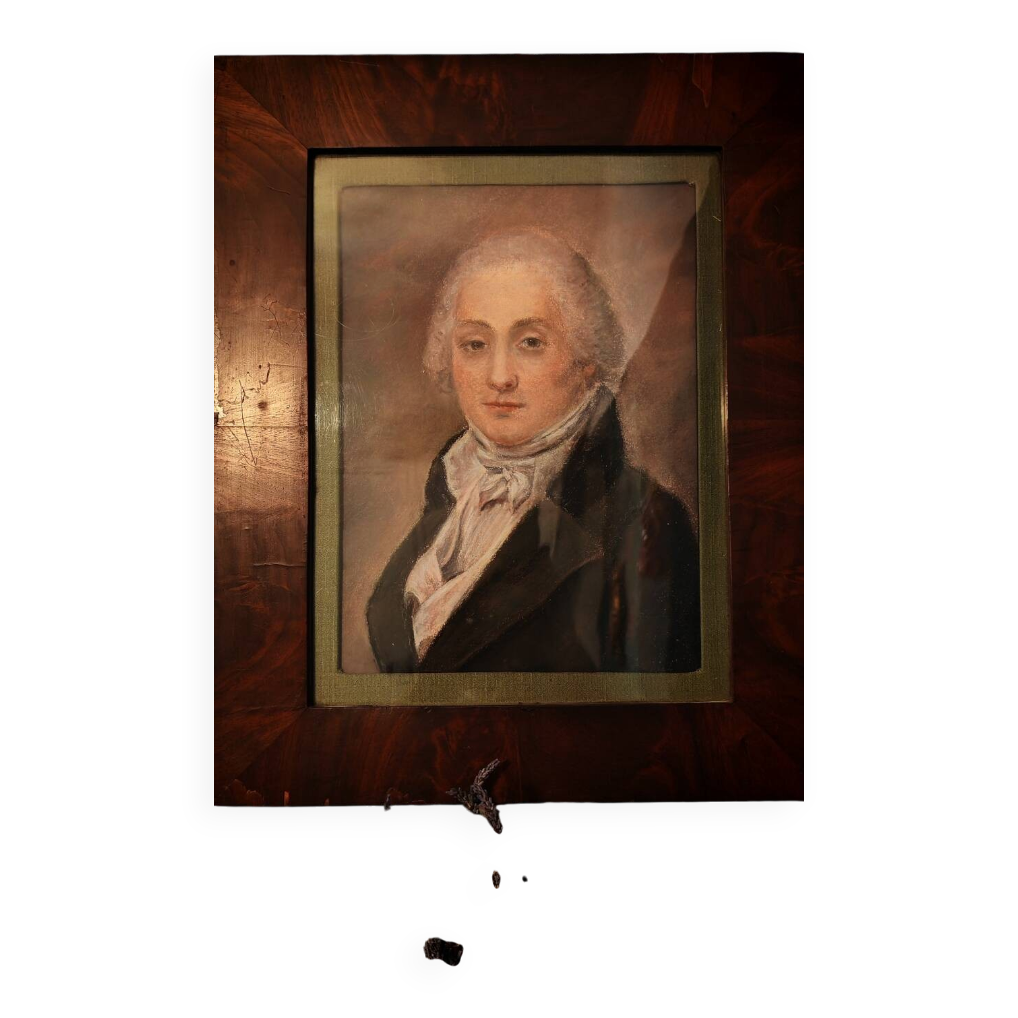 Portrait miniature pastel 18th century