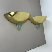 Set of two minimalist wall lights in the style of sciolari from baulmann, germany, 1980s