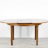 Midcentury Extending Round Teak Table By Nathan. Vintage Modern / Danish St