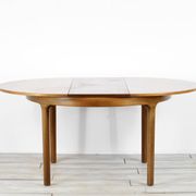 Midcentury Extending Round Teak Table By Nathan. Vintage Modern / Danish St