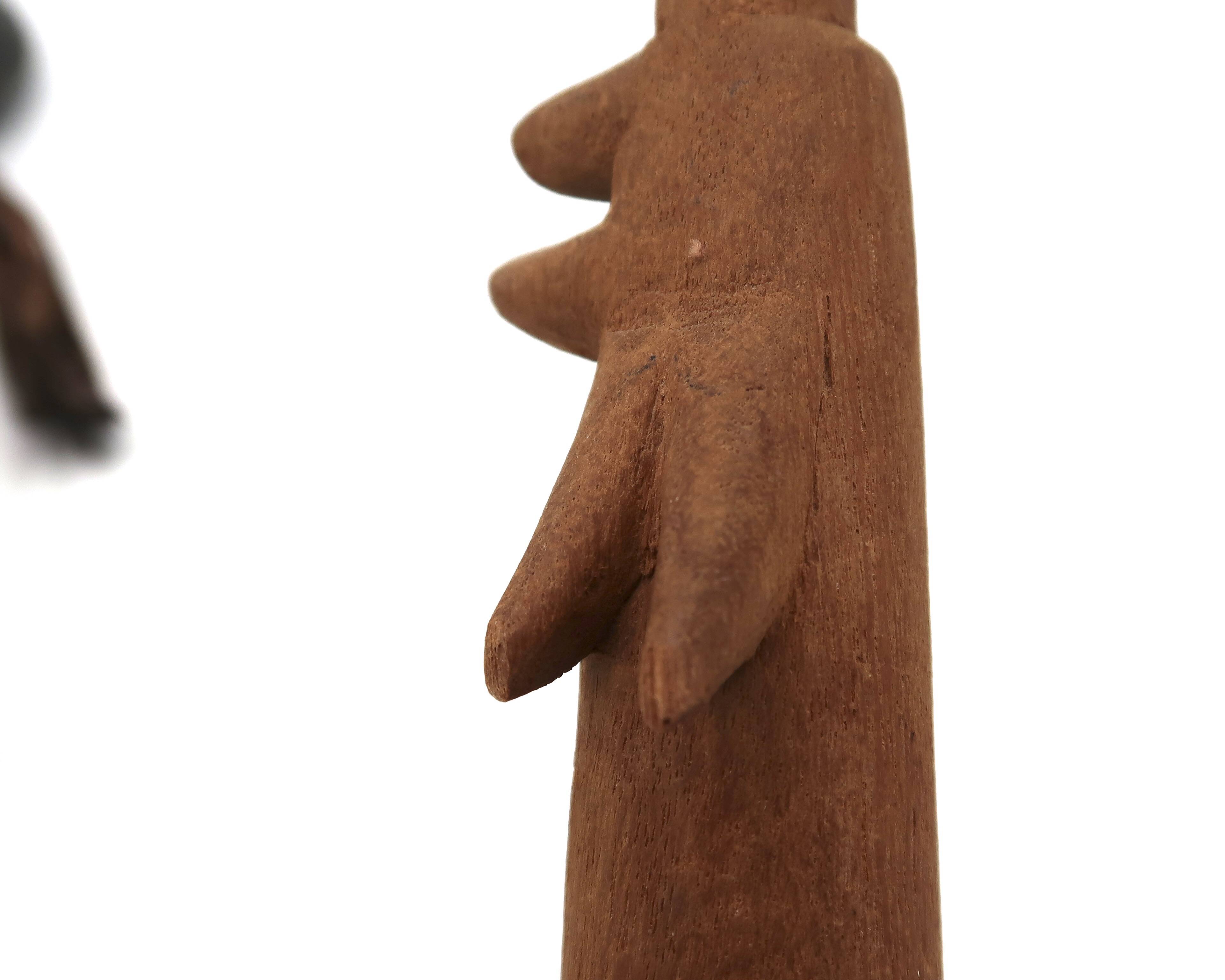 Set of three wooden tribal art statuettes, 1980s