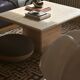 Table basse italienne en travertin du milieu du siècle