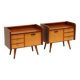 Set of 2 bedside tables/sideboards with flap and drawers