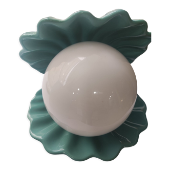 Shell lamp year 70 vintage ceramic