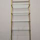 Modular shelf in glass and gilded aluminum from the 70-80s