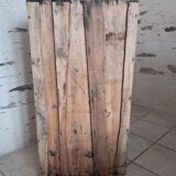 Malle bombée ancienne de voyage en bois