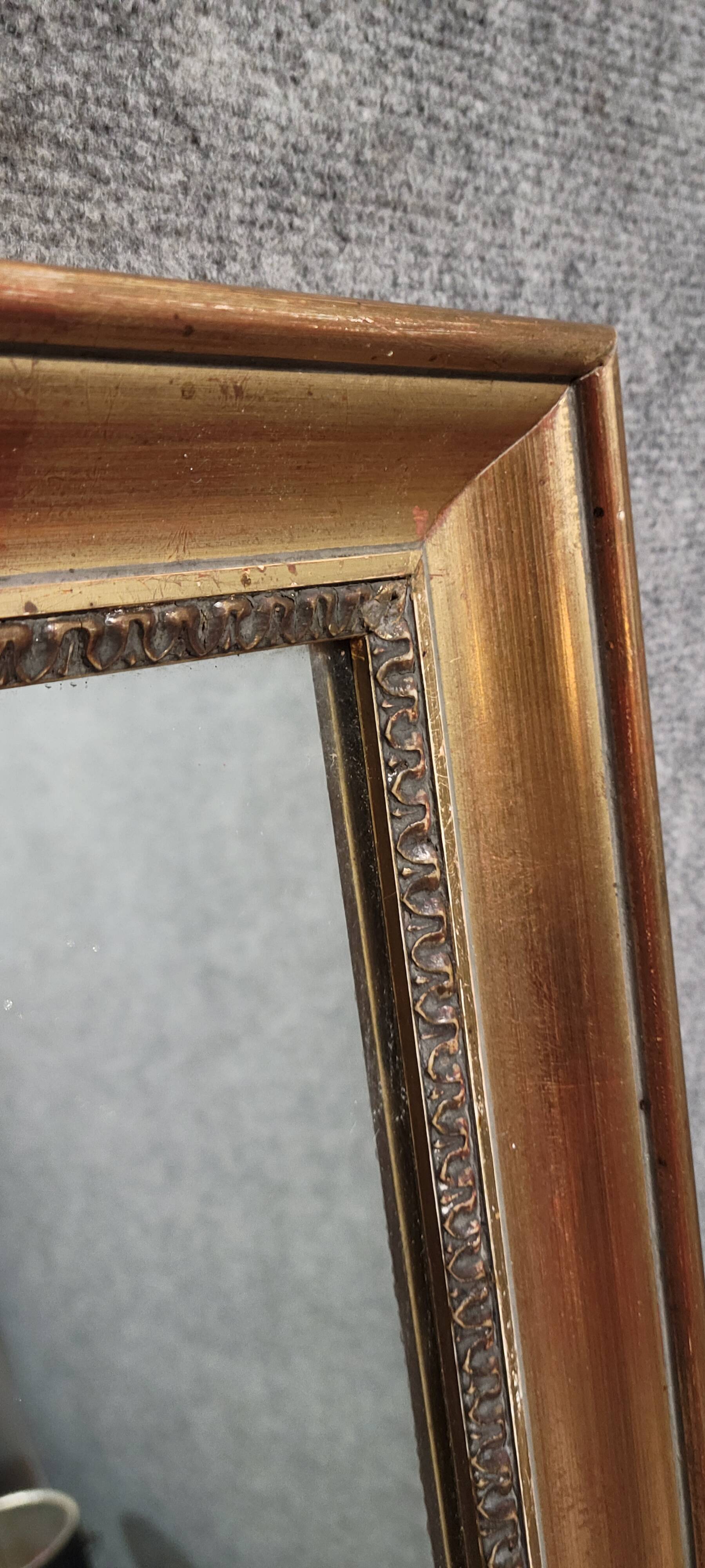 Large wall mirror, gold leaf frame / 160 x 100 cm