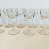 Set of 11 drip glasses