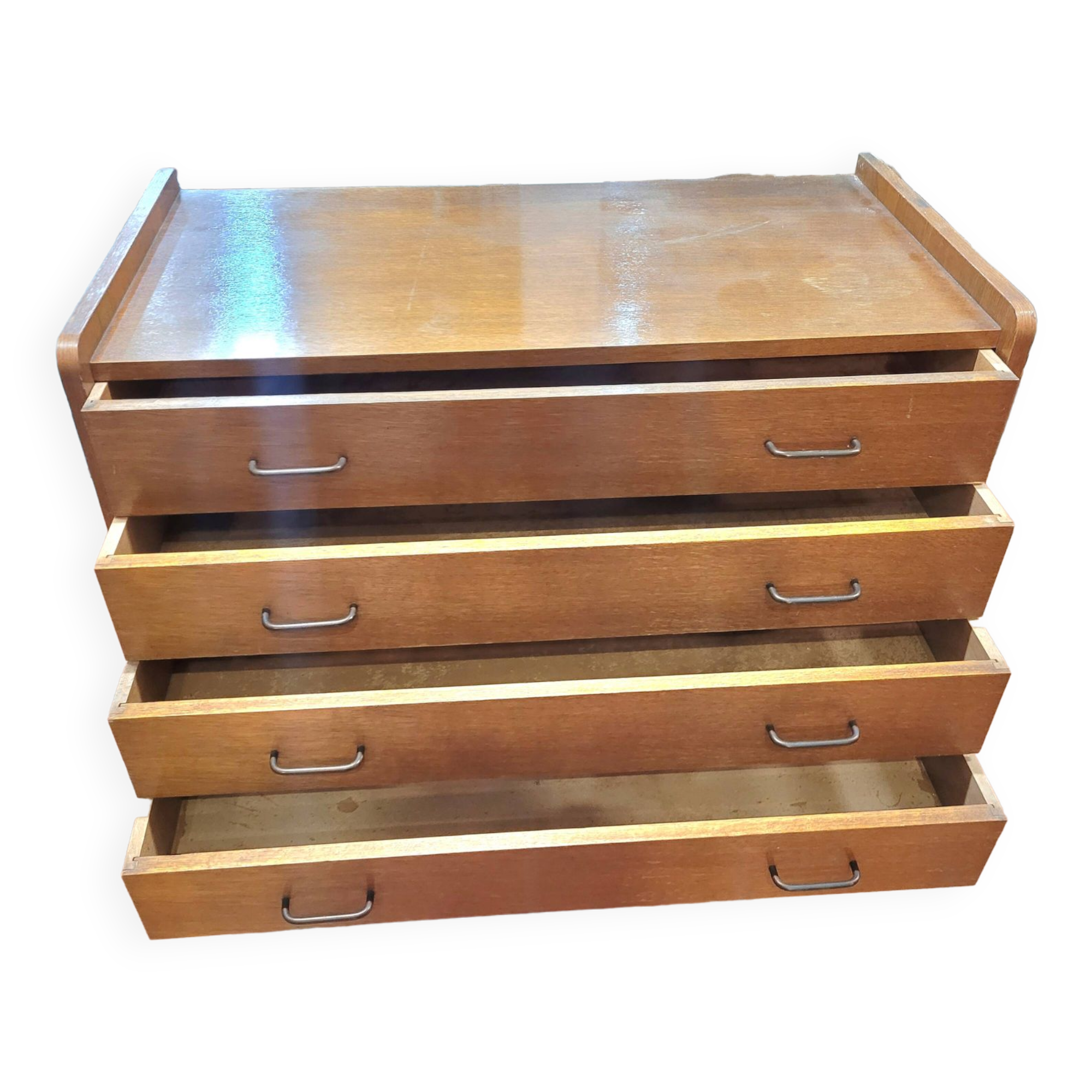 Vintage oak chest of drawers from the 60s