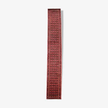 Oriental Persian Runner Rug, Handmade Traditional Wool Carpet-77x568cm