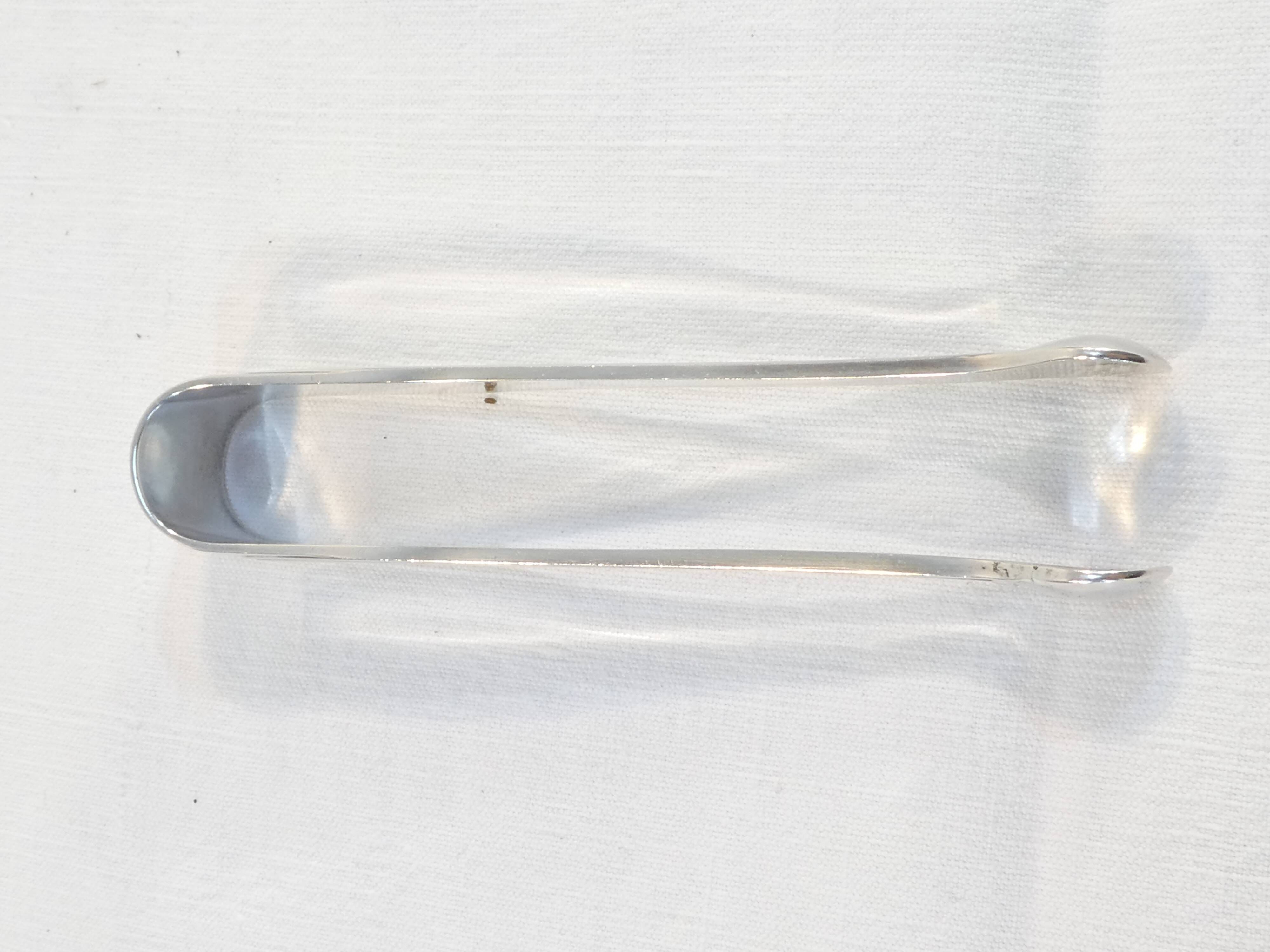 Christofle sugar clamp in silver metal model america