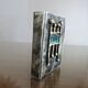 Case for matches in pewter, brass and email signed "latappy" 1970