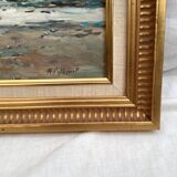 Painting Oil on canvas signed -Normandy - dimension: height -37cm- Width -63cm-