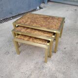 Brass nest of tables 1970