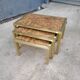 Brass nest of tables 1970
