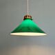 Art Deco pendant light in conical green opaline, 1920s-30s