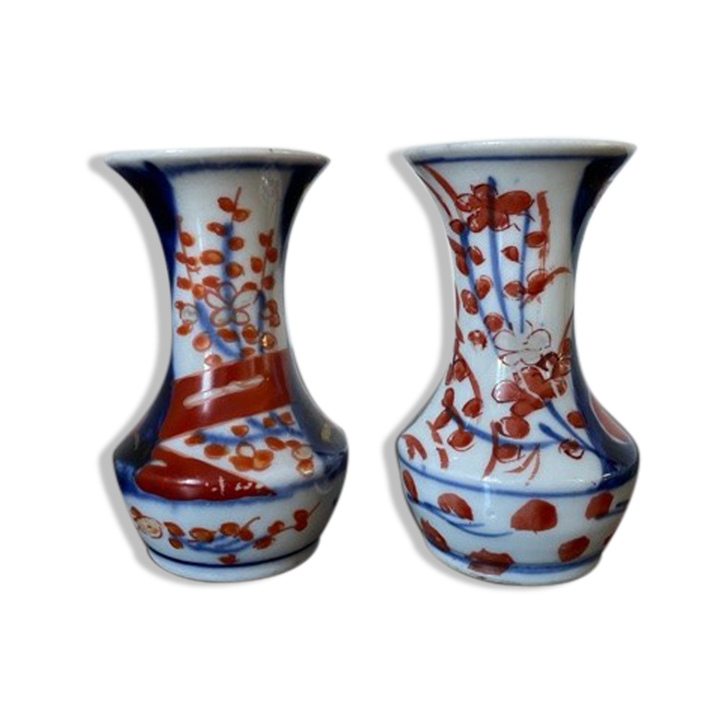 Paire de vases miniatures porcelaine imari